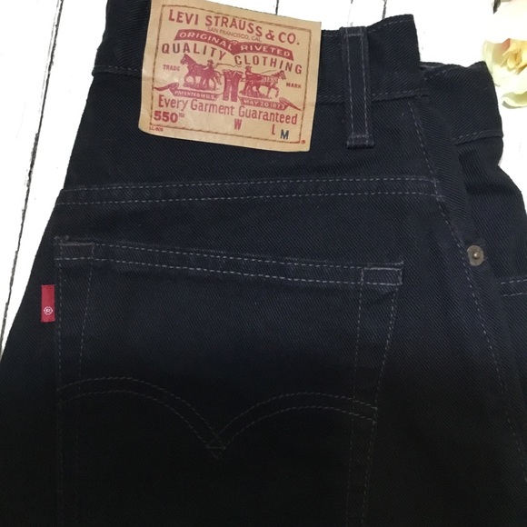Vintage Levi’s 550 high waisted mom jeans dark blk - Picture 4 of 7
